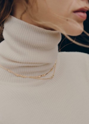Náhrdelníky Polene Eroz Double Chain Zlaté | CZ J9864P