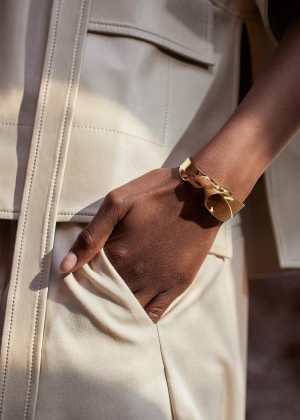 Náramky Polene Éole Cuff Zlaté | CZ V9851R