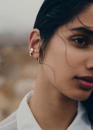 Náušnice Polene Éole Earcuff Zlaté | CZ M9854Q