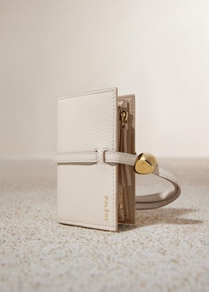 Pouzdro na Karty Polene Kayé Textured Duo Chalk | CZ S9788G